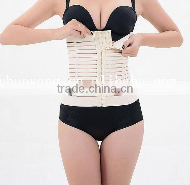 3 Hooks Black Postnatal breathable free sample belly shaper body shaper for women