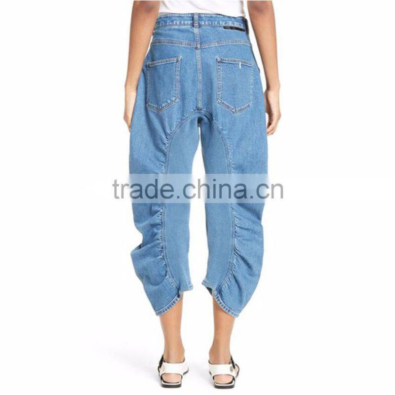 Xenia Ruched Crop Jeans