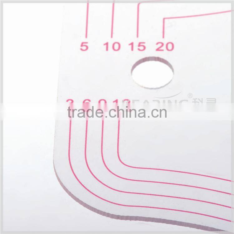Kearing brand french curve ruler 1.2mm thickness sandwich line curve ruler for fashion design#6404
