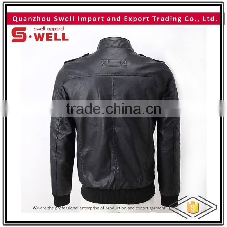Wholesale custom cheap men pu motorcycle jacket