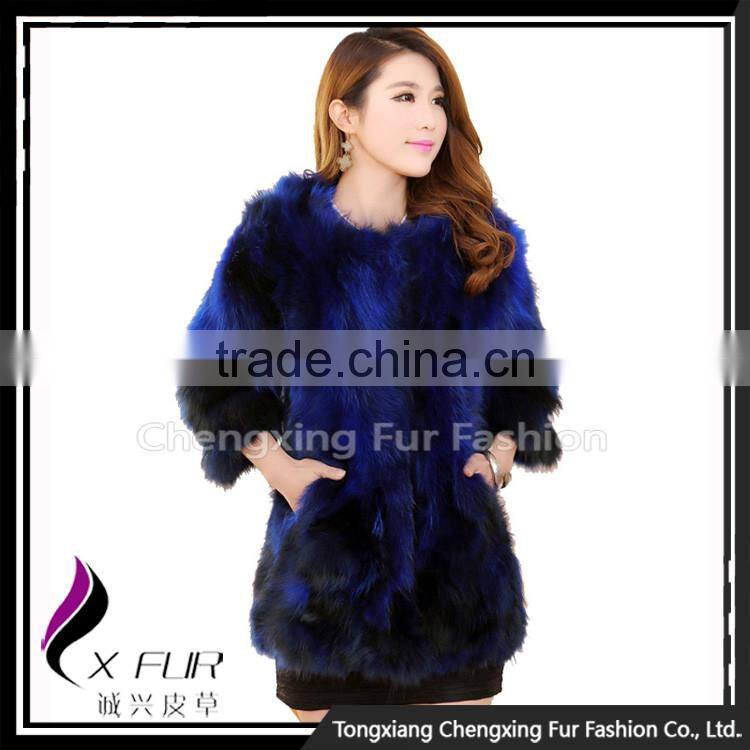CX-G-A-18A 2016 New Real Raccoon Dog Fur Real Fur Jacket