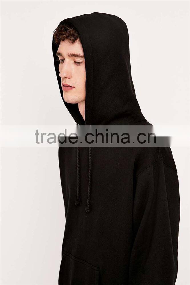 Custom wholesale solid color black hoodie blank high quality hoodies