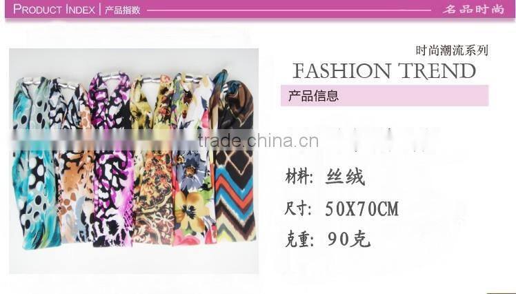 Customizable Digtial Printed Metal Tassel Charm Jewelry Scarves High End Long Wrapped Scarves Office Lady Costume Jewelry