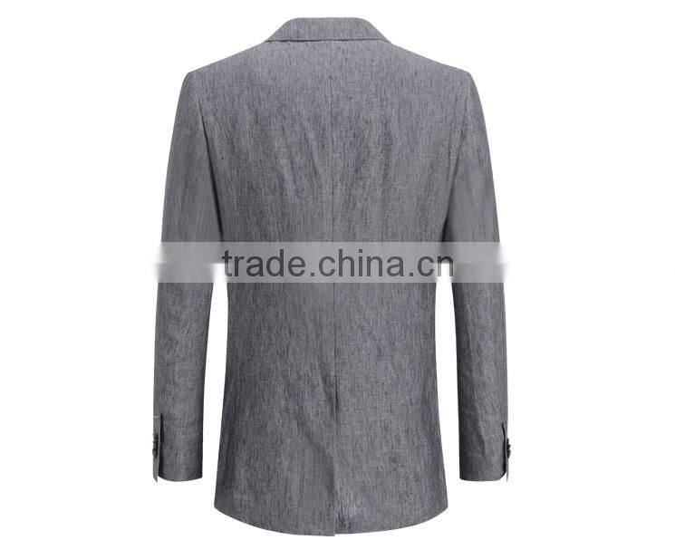 Wholesale Men Coat Suit Checked Half Lined Light Grey Formal Jacket For Men