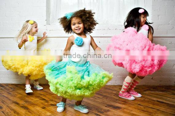 New Baby Girl Tutu Skirt Chiffon Lace Princess Latin Dance Party Pettiskirt Ruffles Kids Bow Silk Ballet