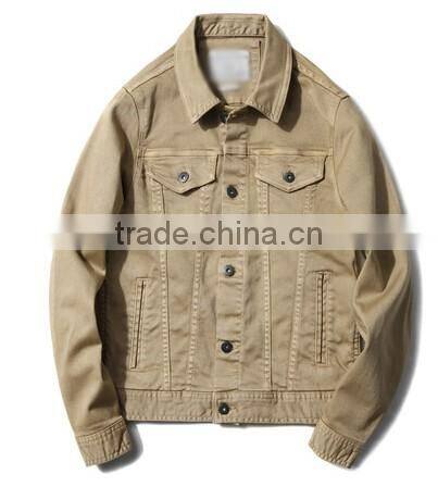 2016 wholesale High quality Slim Fit Custom Brand mens khaki tooling bomber jackets