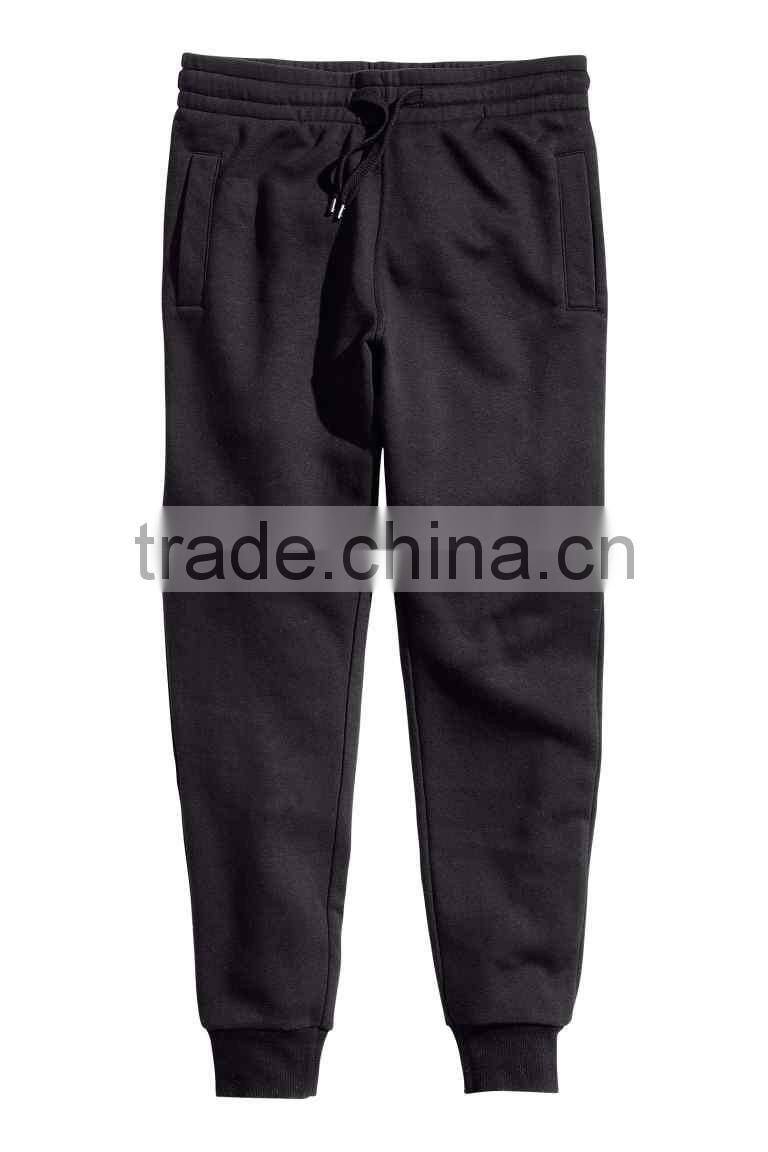 PU Leather Waistband Wholesale Casual Sweat Pants Jogger Pants