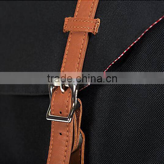 America Black 24L Backpack leather straps korean style backpack manufacturers china