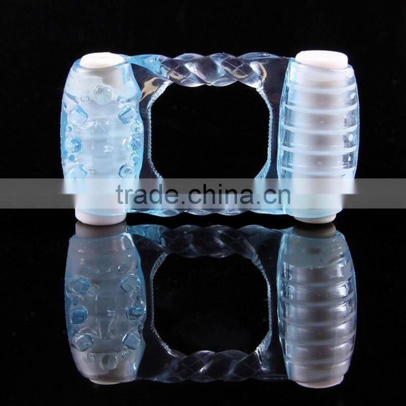 Double Vibrators Penis Rings Cock Ring for Lovers Sex Games