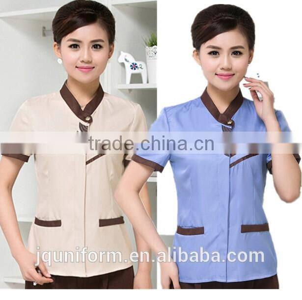 custom chantilly and slim fit cleaning staff uniforms wholesale, hotel housekeeping uniforms
