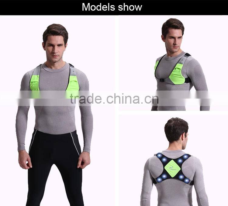 Outdoor flashing led running vest/led jogging suit/led sport vest