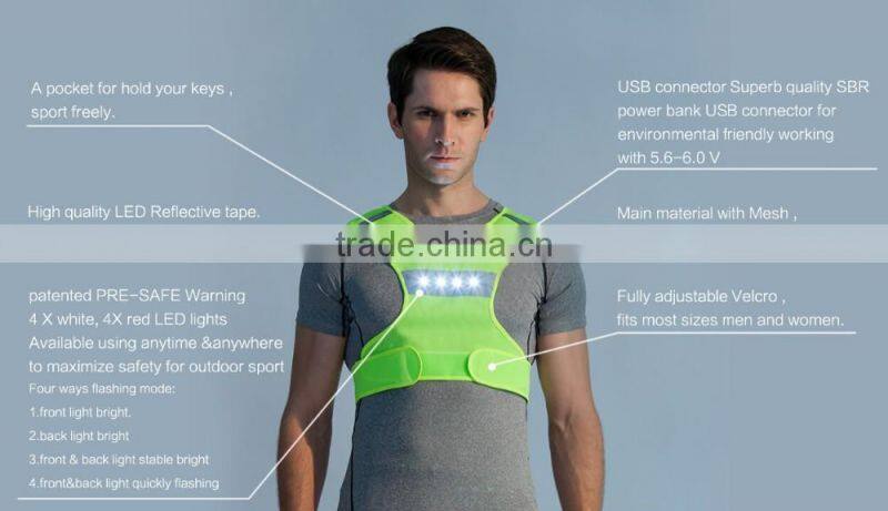 LED outdoor sport safety warning ladies sexy wears