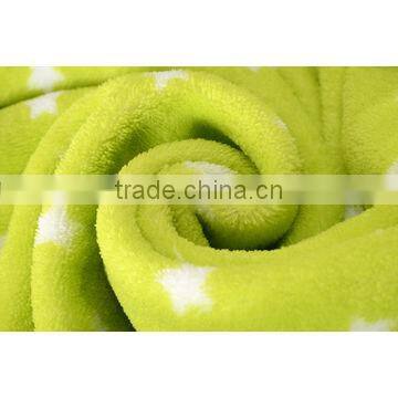 2016 hot sale star printed coral fleece fabric