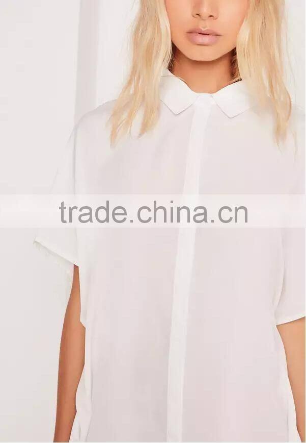 Summer women's fashion long shirt dress for female