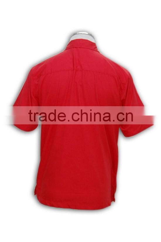 100% Cotton Design china made short sleeve red mens lightweight cotton shirts