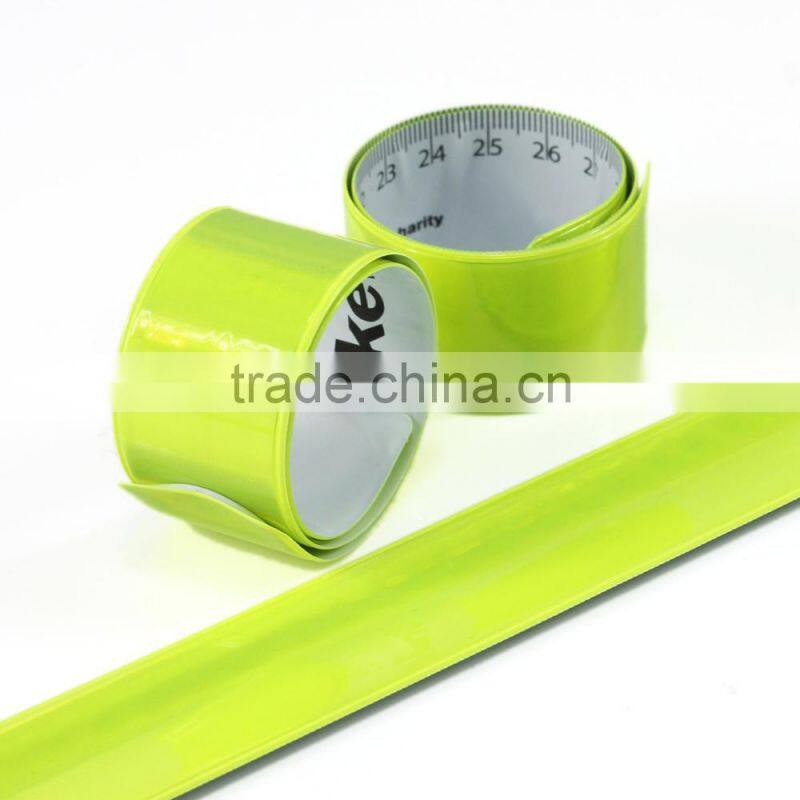 Promotional custom design reflective PVC slap band