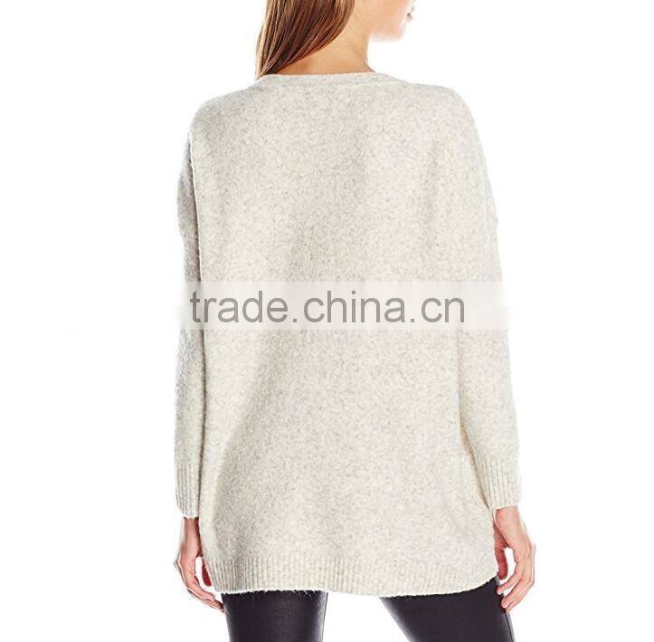 New style casual loose V-neck oversized long sweater for women