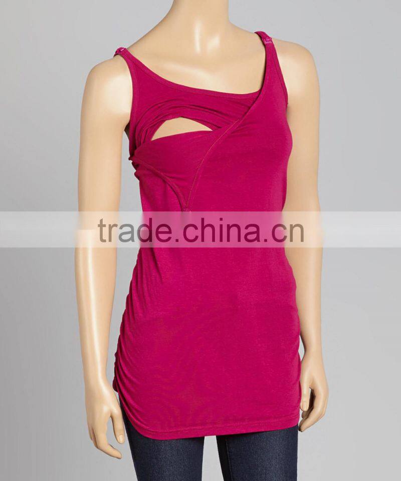 Newest White Maternity T-Shirt With Nursing Bra Tank Maternity Tops Women Clothing WT80817-27