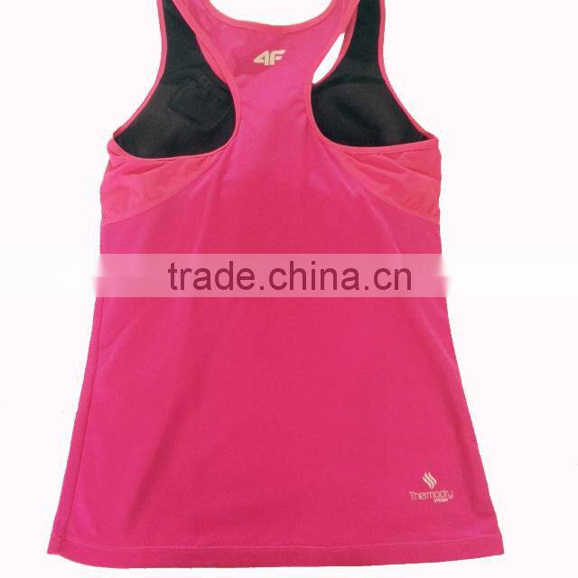Women pink yoga tank active wear