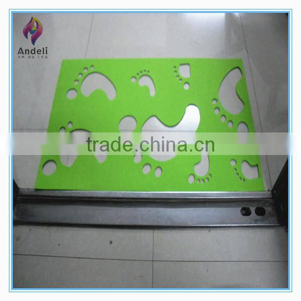 china supplier cheap welcome door mats with foot printed pattern