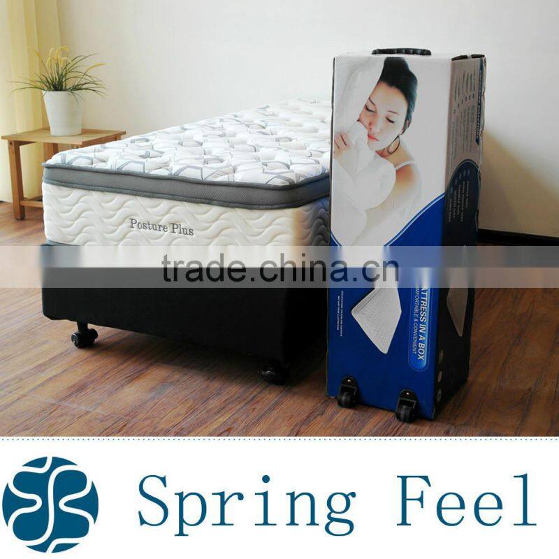 Fashional Style Euro Top Roll Up Spring Mattress manufacturer