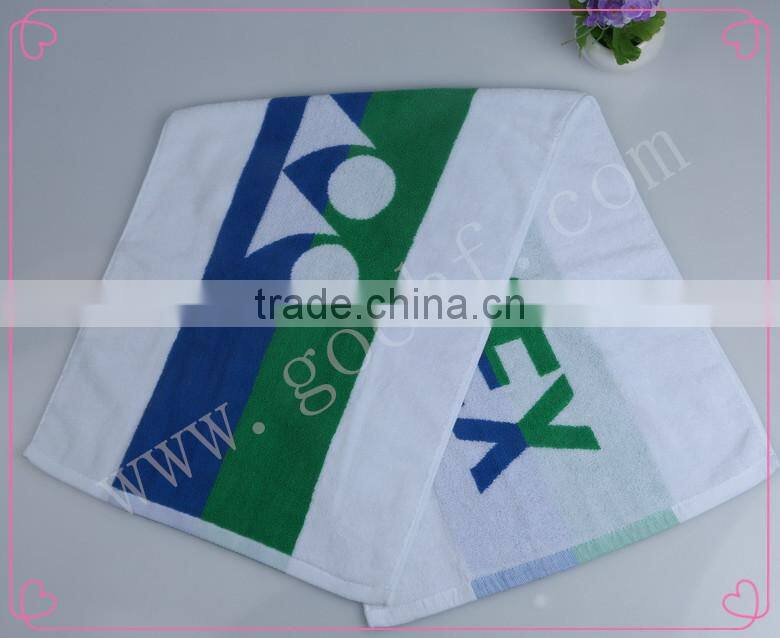 100% cotton Excellent absorbency yarn dyed jacquard sports towel