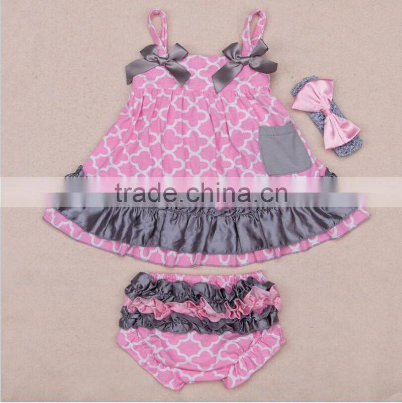 Baby Girl Infant 3pcs Clothing Sets Suit Princess Romper Dress/Jumpersuit baby Party Birthday Costumes
