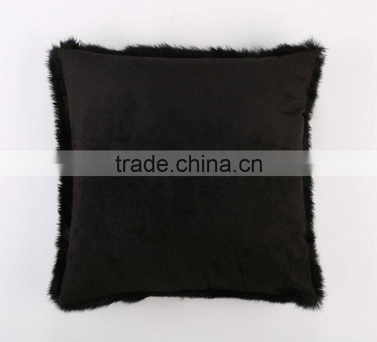 YR346 Real Rabbit And Raccoon Fur Sofa Pillow Case Cover Customized Made