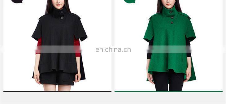 Womens Wool Poncho cashmere Jacket Winter Cloak Coat