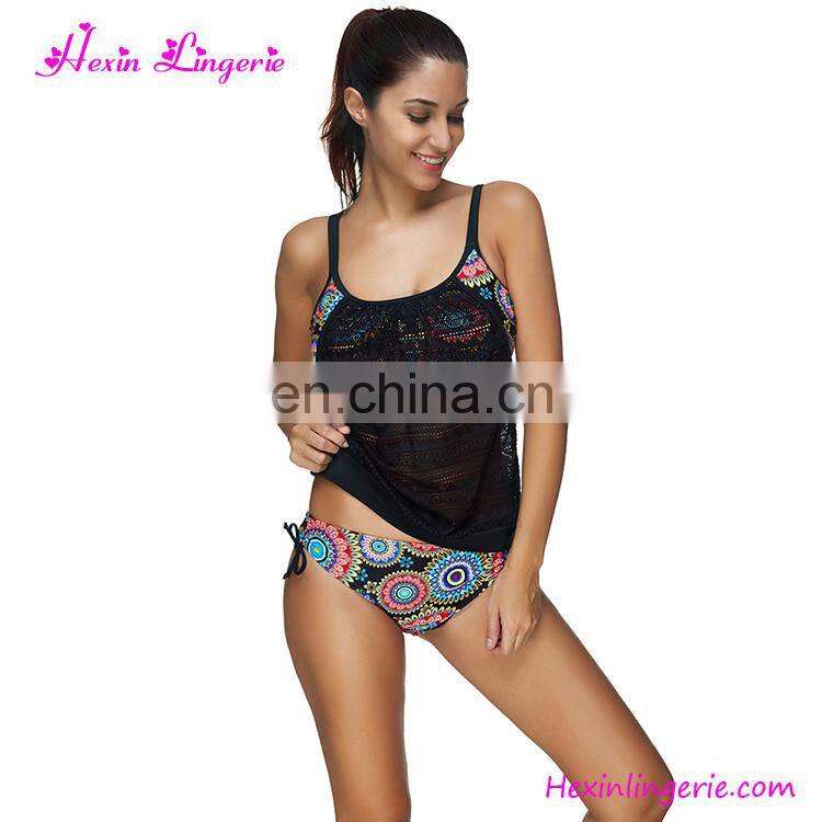 Wholesale No Moq Green Beach Open Beautiful Printed Woman Saxi Bikini