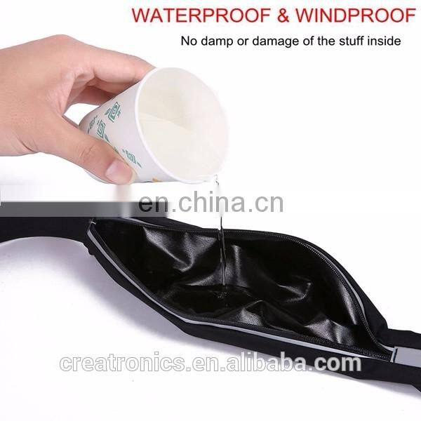 Price Cheap Black Neoprene Clear 2 Pocket Simple tension-Grade Sturdy Buckle Fanny Pack Wholesale For Women