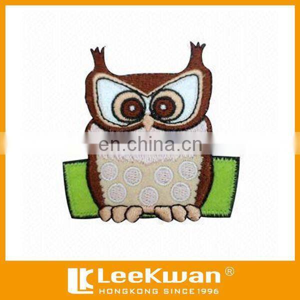 Big Eyes Night Owl Applique Embroidery Patch For Garment Decoration
