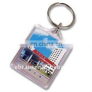 Square Plastick Keychain with Custom Printing