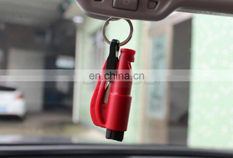 Kechain Safety Hammer Keyring Seat Belt Cutter Car Window Glass Breaker