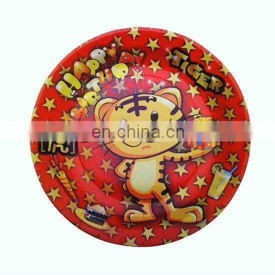 Popular 7" round cheap paper plates for dinner tableware