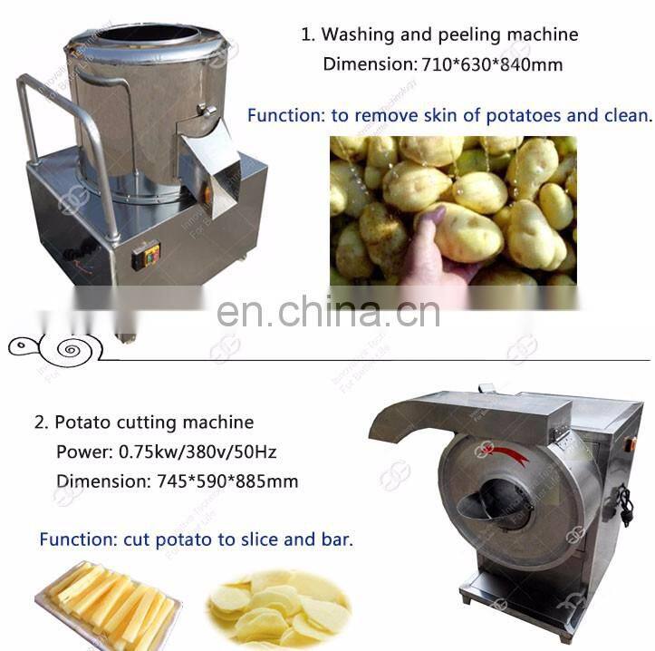 Commercial Small Scale French Fries Maker Keripik Pisang Banana Snack Making Machine Potato Chips Production Line