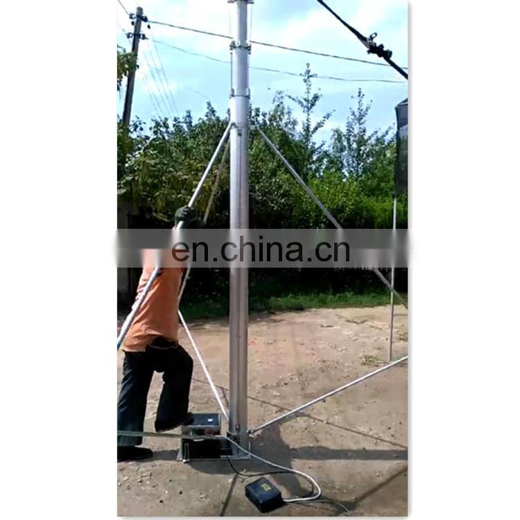 10m electric silver telescopic antenna mast 15kg load