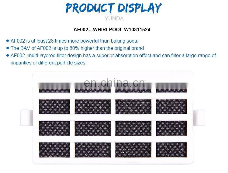 activated carbon air filters W10311524 Refrigerator Air Replacement Filter