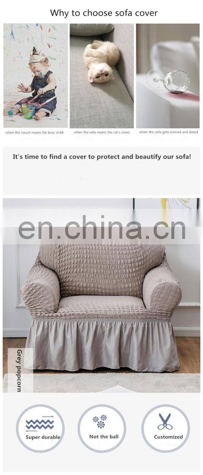 2019 latest oriental design fabric sofa cover for living room