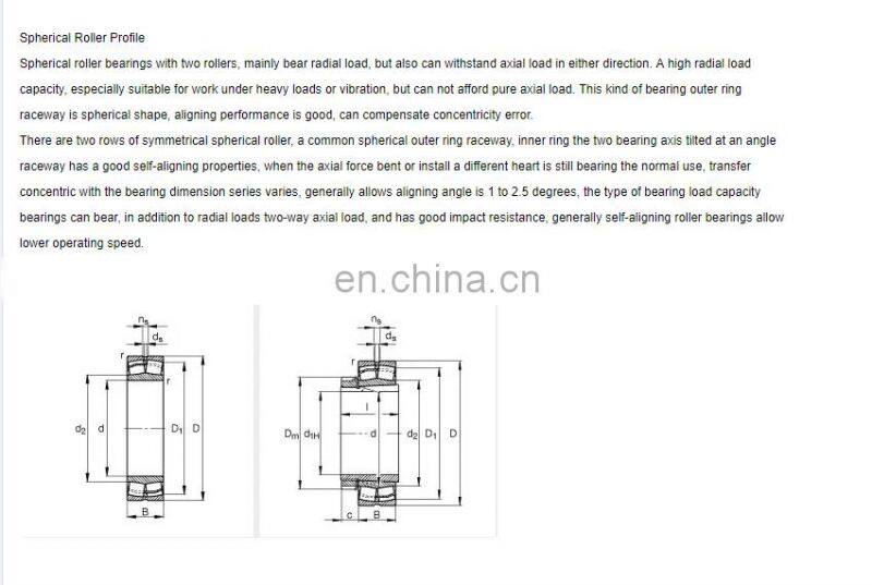21319 21320 high quality original chrome steel brass cage spherical roller bearing 21319 21320