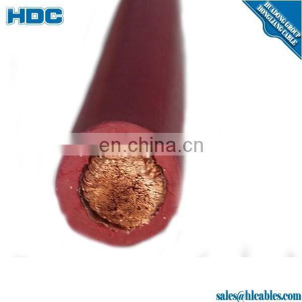 single core flexible copper wire rubber insulated 75mm welding cable