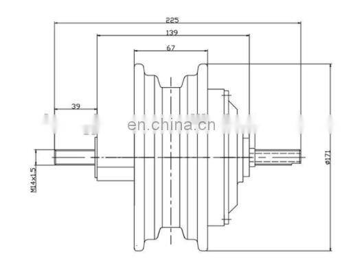 E-tech 13 inch 24V 36V 48V electric scooter non-gear wheel hub motor with vacuum tire