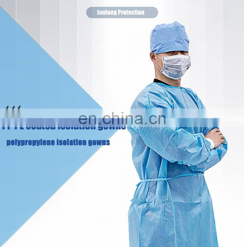 Yellow Gown Medical Hospital Isolation Gowns with cuff