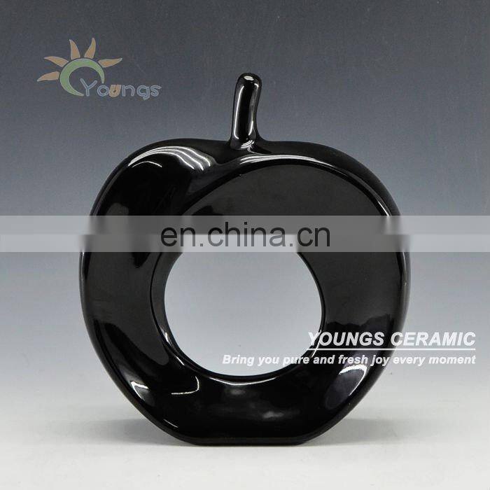 FIVE COLORS Painted Apple Shape ceramic decoration