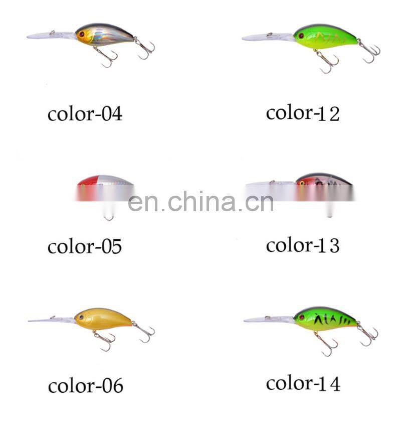110mm 13g Wholesale High Free Samples Quality Fancy Long Lip Deep Diving Crankshad Fish Bait