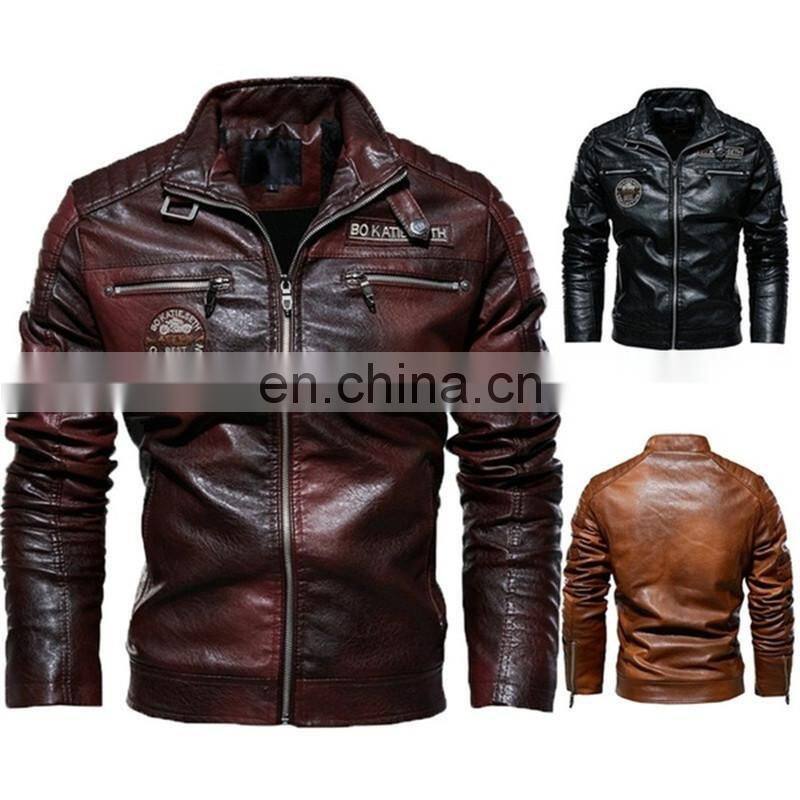 Manufacturer wholesale New men's large size bomber jacket personalized motorcycle jacket S-5XL