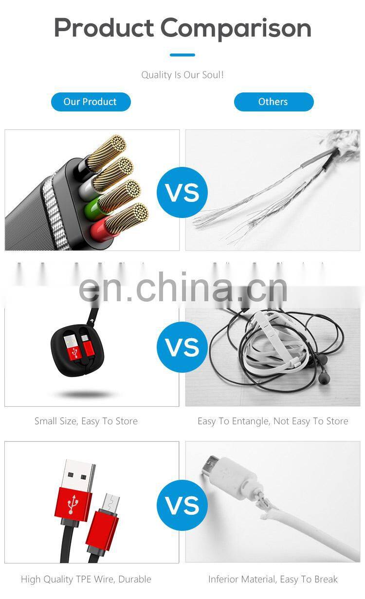 Keychain Usb Cable Manufacturer,Mobile Phone Fast Charging One Way Retractable 3.1 Type C Usb Data Cable