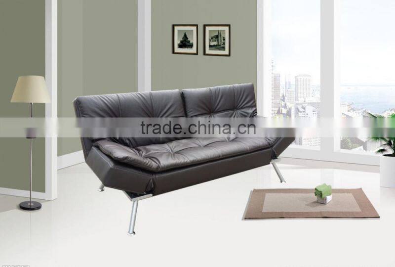Bed Room / Living Room PU Leather Sofa Bed Furniture Manufacturer
