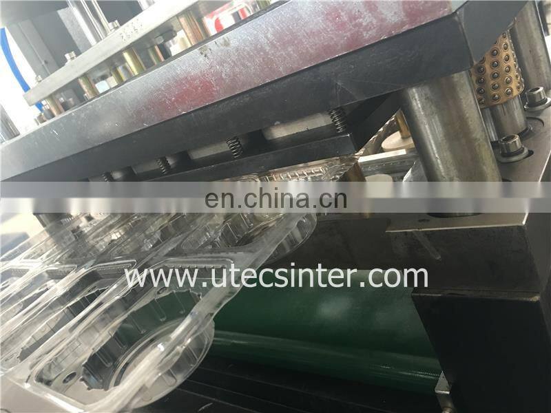 PCL420 Auto PVC PETG BOPS Drink Cup Lid Thermo Forming Machine, food packaging Plastic tray plate making equipment