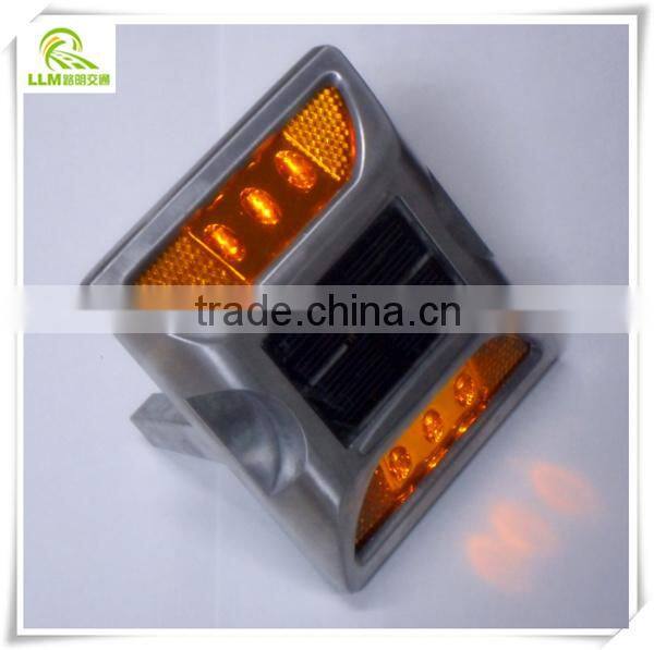Original design double shanks waterproof aluminum solar LED road reflector stud